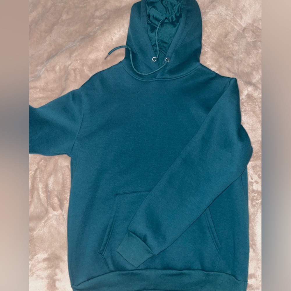 Forever 21 Mens Pullover Hoodie in Turquoise